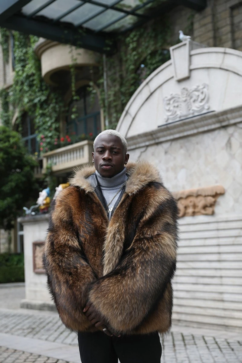 Raccoon fur Jacket Mens best
